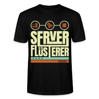 Sysadmin Netzwerk Geschenk - Stanley/Stella Unisex Bio-T-Shirt CRAFTER - Schwarz - Vorne - Alina (178cm) & Michal (187cm)