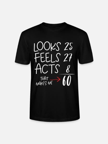 60th birthday - Stanley/Stella CRAFTER Unisex Organic T-Shirt - black