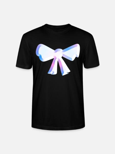 loop symbol fly glitter pink - Stanley/Stella CRAFTER Unisex Organic T-Shirt - black
