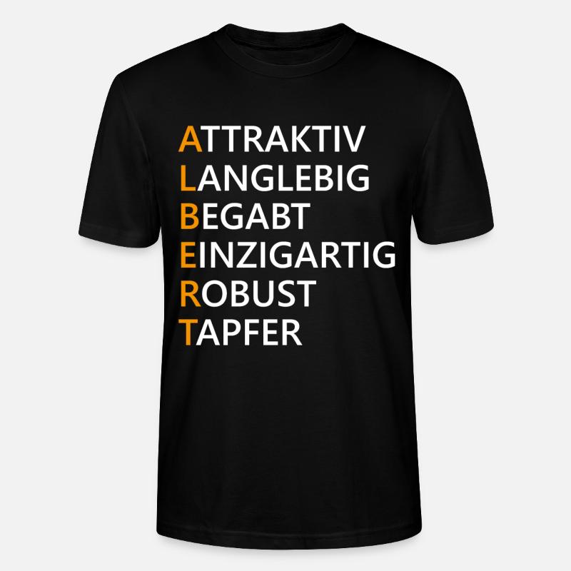 Name Albert Geschenk - Stanley/Stella Unisex Bio-T-Shirt CRAFTER - Schwarz