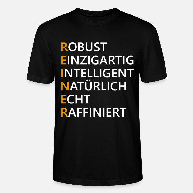 Reiner Name Geschenk - Stanley/Stella Unisex Bio-T-Shirt CRAFTER - Schwarz