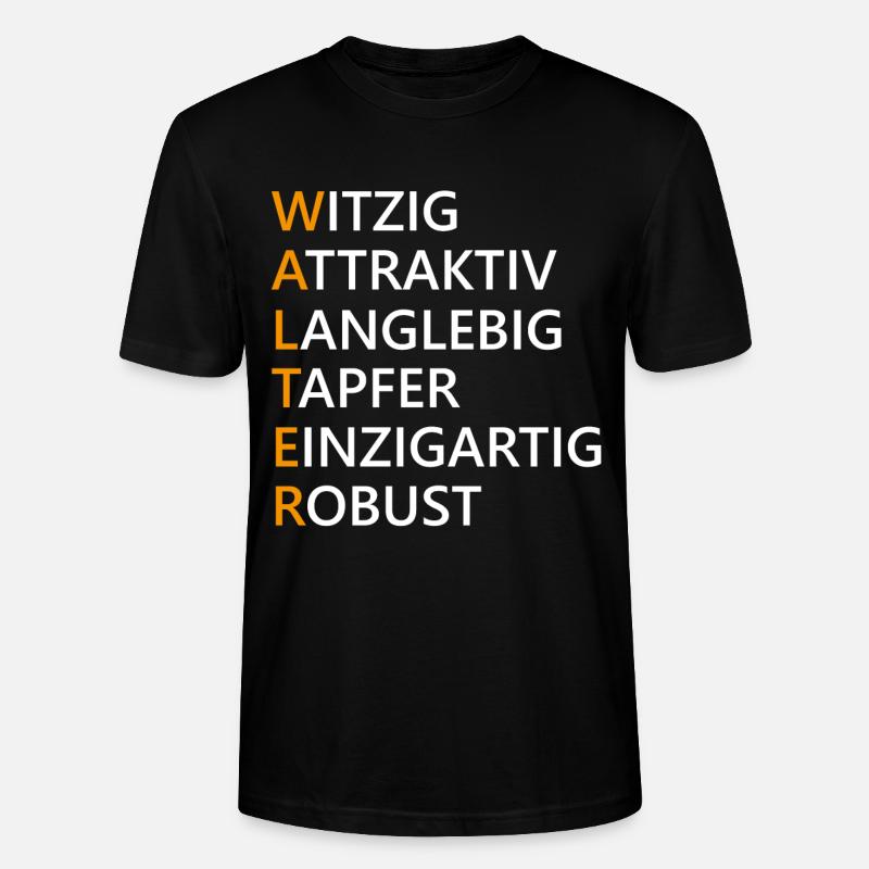 Walter Name Geschenk - Stanley/Stella Unisex Bio-T-Shirt CRAFTER - Schwarz