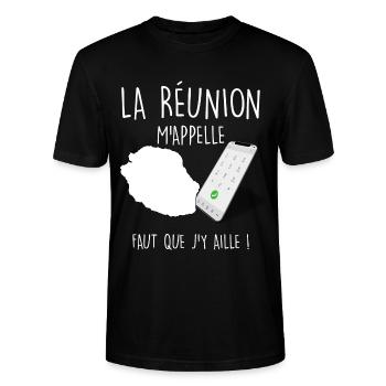 La Réunion La Plus belle île Du Monde - T-shirt bio CRAFTER Stanley Stella Unisexe - noir - Devant - Alina (178cm) & Michal (187cm)