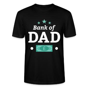 Bank von Dad - Stanley/Stella Unisex Bio-T-Shirt CRAFTER - Schwarz - Vorne - Alina (178cm) & Michal (187cm)