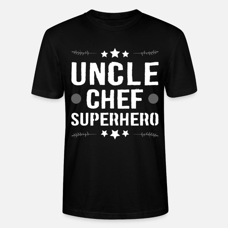 Onkel Chef Superheld - Stanley/Stella Unisex Bio-T-Shirt CRAFTER - Schwarz
