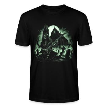 Black Metal Music - Stanley/Stella CRAFTER Unisex Organic T-Shirt - black - Front - Alina (178cm) & Michal (187cm)