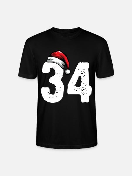 34 Numéro Noël - T-shirt bio CRAFTER Stanley Stella Unisexe - noir