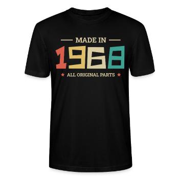 Legendär seit 1968 Original 1968 - Stanley/Stella Unisex Bio-T-Shirt CRAFTER - Schwarz - Vorne - Alina (178cm) & Michal (187cm)