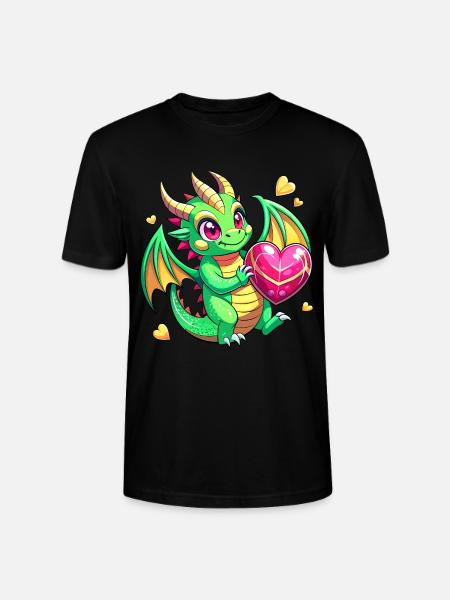 Farbenfroher Drache - Stanley/Stella Unisex Bio-T-Shirt CRAFTER - Schwarz