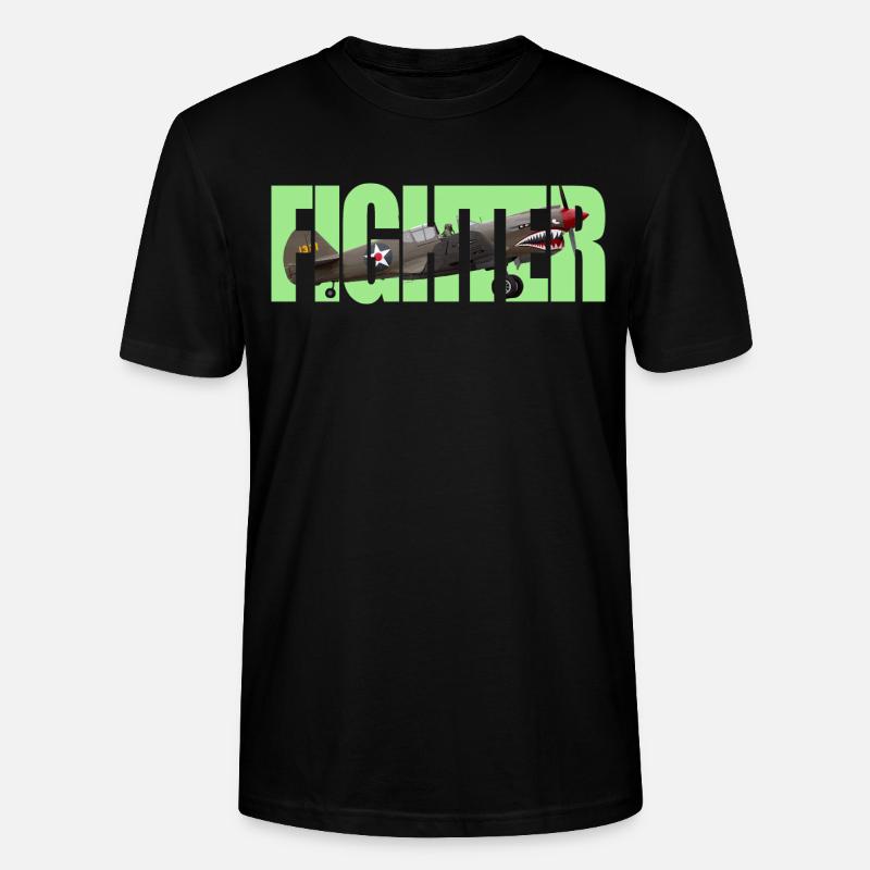 Fighter P-40 Warhawk - Stanley/Stella Unisex Bio-T-Shirt CRAFTER - Schwarz