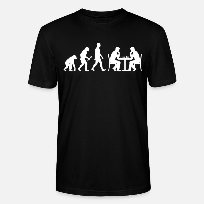 Chess Evolution – The Path to Grandmaster - Stanley/Stella CRAFTER Unisex Organic T-Shirt - black
