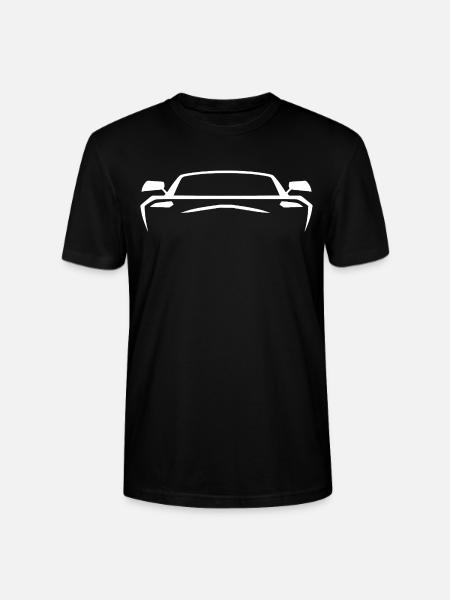 Faster Sports White Car Print - Stanley/Stella CRAFTER Unisex Organic T-Shirt - black
