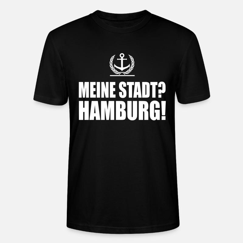 Hamburg - Stanley/Stella Unisex Bio-T-Shirt CRAFTER - Schwarz