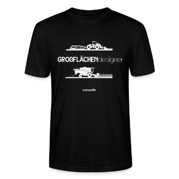 Großflächendesigner - Stanley/Stella Unisex Bio-T-Shirt CRAFTER - Schwarz - Vorne - Alina (178cm) & Michal (187cm)