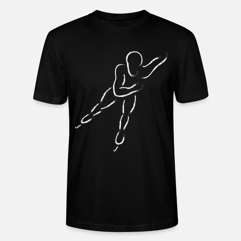 Speedskater, Shorttrack oder Eisschnellläufer - Stanley/Stella Unisex Bio-T-Shirt CRAFTER - Schwarz
