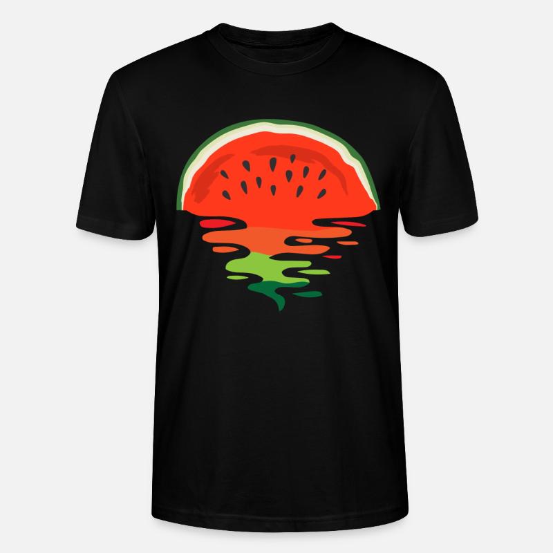 Coucher de soleil Melon - T-shirt bio CRAFTER Stanley Stella Unisexe - noir