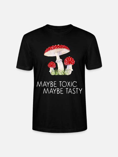 fly agaric mushrooms collect autumn natural mushroom time - Stanley/Stella CRAFTER Unisex Organic T-Shirt - black