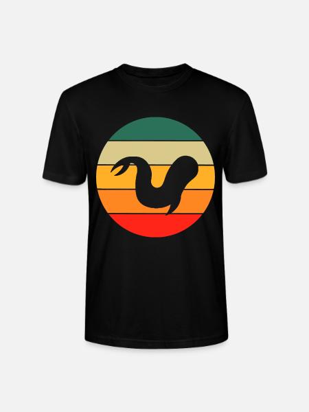 Retro Beluga Whale - Stanley/Stella CRAFTER Unisex Organic T-Shirt - black