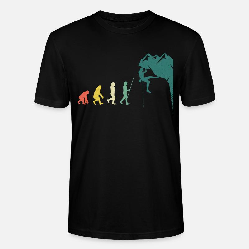 Boulderer Evolution Klettern Kletterwand - Stanley/Stella Unisex Bio-T-Shirt CRAFTER - Schwarz