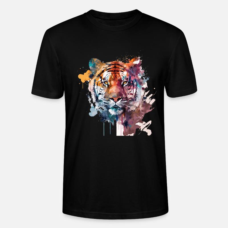 Tiger - Stanley/Stella Unisex Bio-T-Shirt CRAFTER - Schwarz