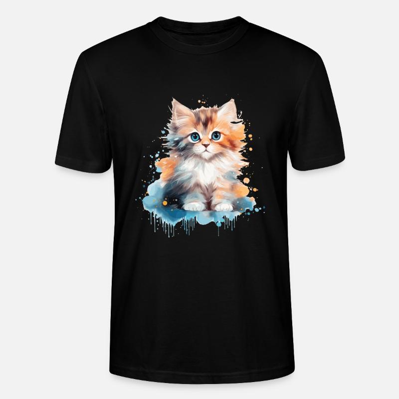 Kätzchen - Stanley/Stella Unisex Bio-T-Shirt CRAFTER - Schwarz