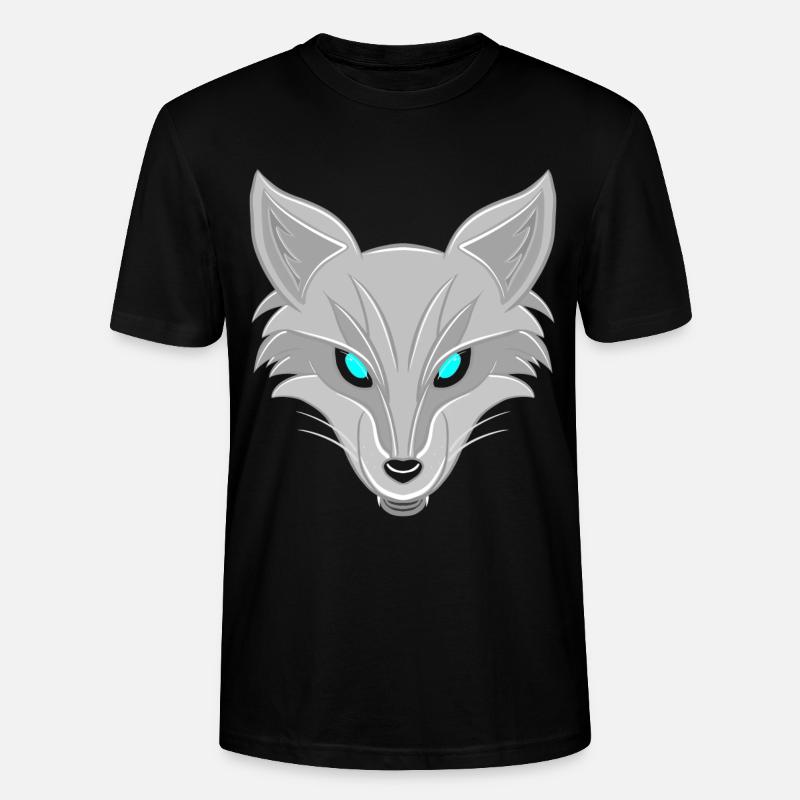 Silberfuchs - Elegantes Tierliebhaber Design - Stanley/Stella Unisex Bio-T-Shirt CRAFTER - Schwarz