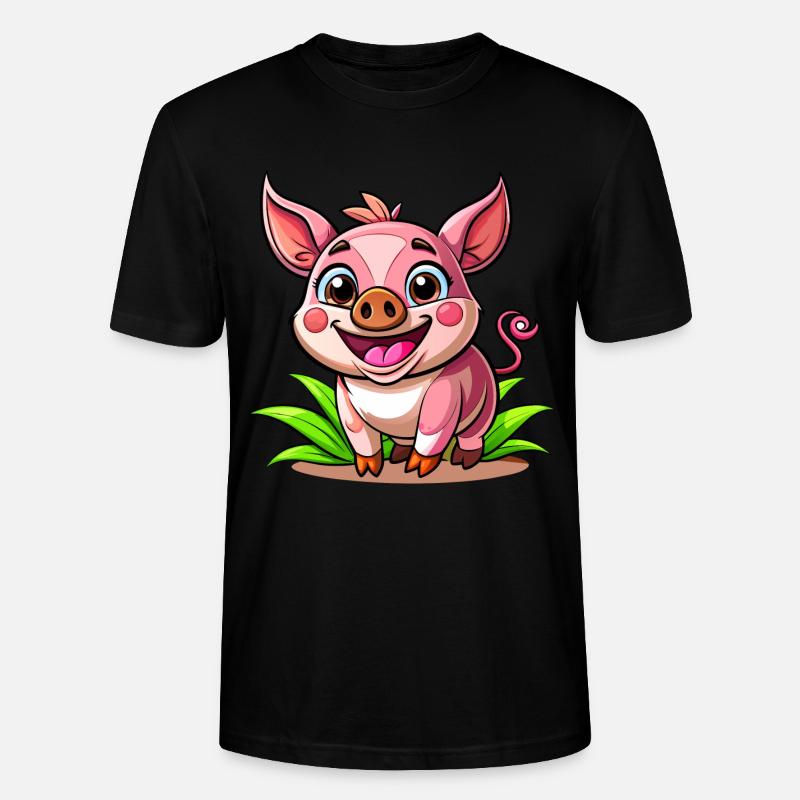 Cochon joyeux - T-shirt bio CRAFTER Stanley Stella Unisexe - noir