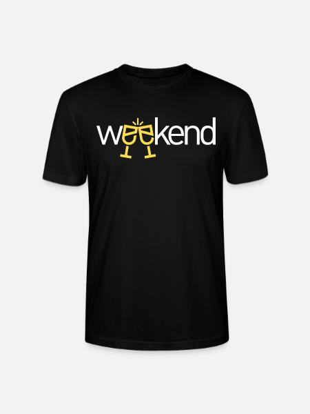 Weekend - finally weekend - Stanley/Stella CRAFTER Unisex Organic T-Shirt - black