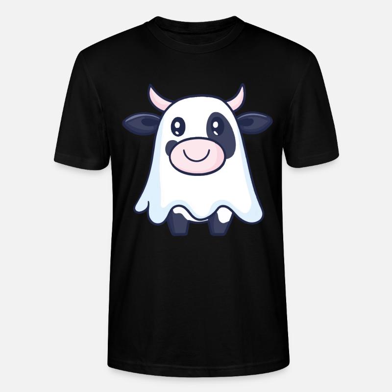 Kuh Halloween Comic Geist - Stanley/Stella Unisex Bio-T-Shirt CRAFTER - Schwarz