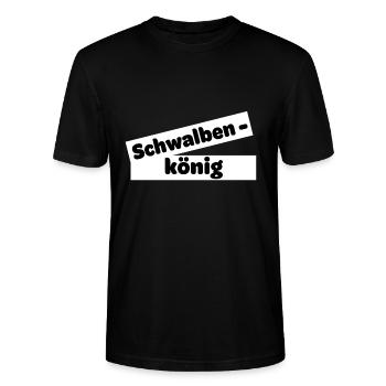 Schwalbenkönig Kreisliga - Stanley/Stella Unisex Bio-T-Shirt CRAFTER - Schwarz - Vorne - Alina (178cm) & Michal (187cm)