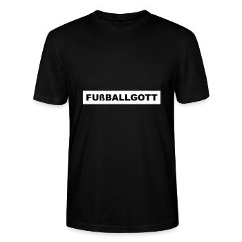 Fußballgott Kreisliga - Stanley/Stella Unisex Bio-T-Shirt CRAFTER - Schwarz - Vorne - Alina (178cm) & Michal (187cm)