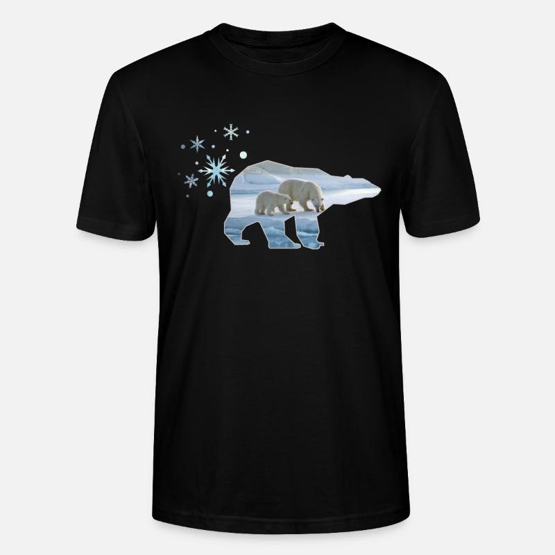 Eisbär - Stanley/Stella Unisex Bio-T-Shirt CRAFTER - Schwarz