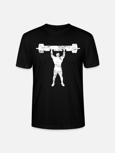 Strongman Shoulder Press - Stanley/Stella CRAFTER Unisex Organic T-Shirt - black
