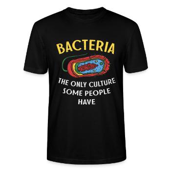 Laboratoire de laboratoire de microbiologie pour bactéries / microscopes - T-shirt bio CRAFTER Stanley Stella Unisexe - noir - Devant - Alina (178cm) & Michal (187cm)