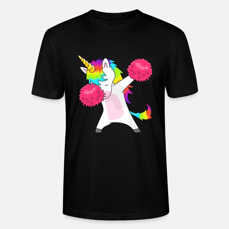 Dabbing Einhorn Cheerleader - Stanley/Stella Unisex Bio-T-Shirt CRAFTER - Schwarz