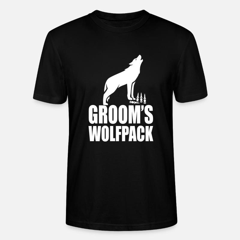 Groom's Wolfpack - Stanley/Stella Unisex Bio-T-Shirt CRAFTER - Schwarz