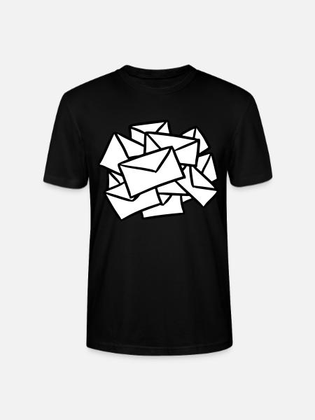Breve postbud breve brev mail post beskeder - Stanley Stella CRAFTER unisex økologisk-T-shirt - sort