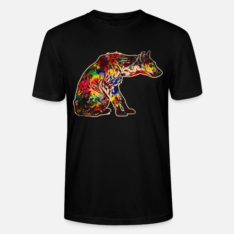 Bunte Hyäne - Stanley/Stella Unisex Bio-T-Shirt CRAFTER - Schwarz