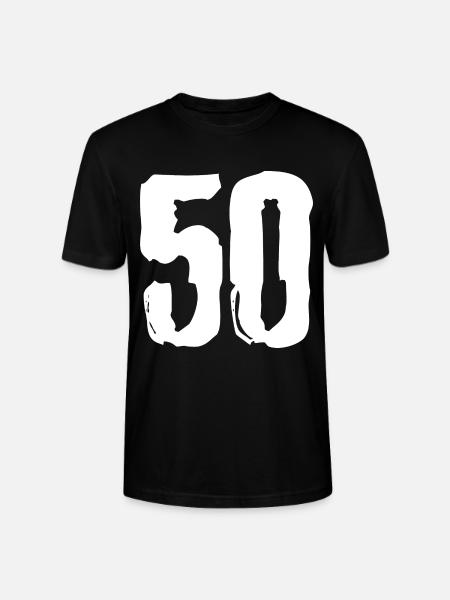 50 number jersey - Stanley/Stella CRAFTER Unisex Organic T-Shirt - black