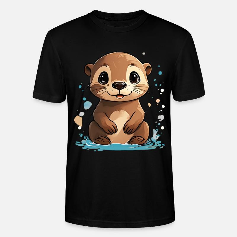 Bébé Loutre - T-shirt bio CRAFTER Stanley Stella Unisexe - noir
