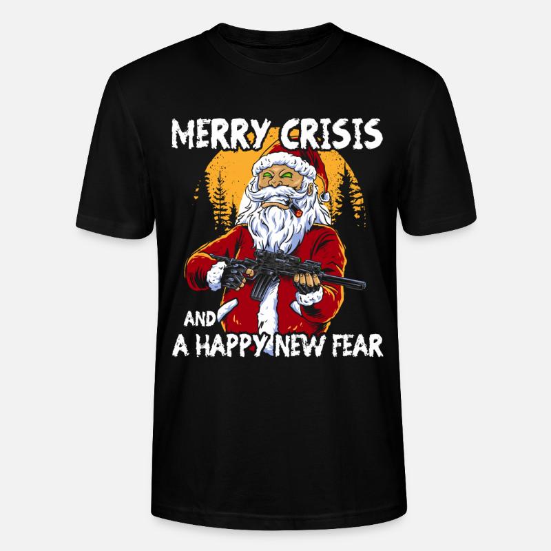 Merry Crisis - Stanley/Stella Unisex Bio-T-Shirt CRAFTER - Schwarz