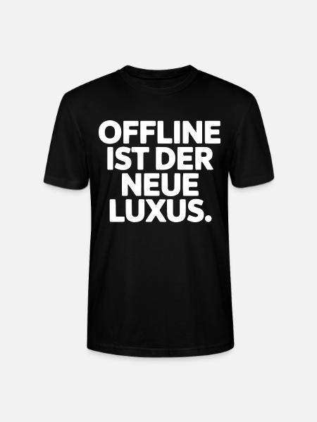 Statement: Offline ist Luxus - Stanley/Stella Unisex Bio-T-Shirt CRAFTER - Schwarz