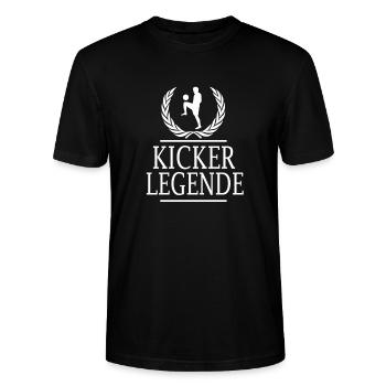 Fußball - Stanley/Stella Unisex Bio-T-Shirt CRAFTER - Schwarz - Vorne - Alina (178cm) & Michal (187cm)