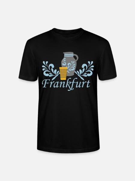 Frankfurt Bembel Geripptes - Stanley/Stella Unisex Bio-T-Shirt CRAFTER - Schwarz