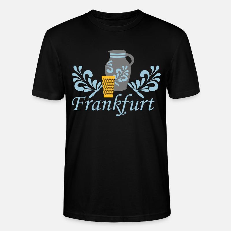 Frankfurt Bembel Geripptes - Stanley/Stella Unisex Bio-T-Shirt CRAFTER - Schwarz