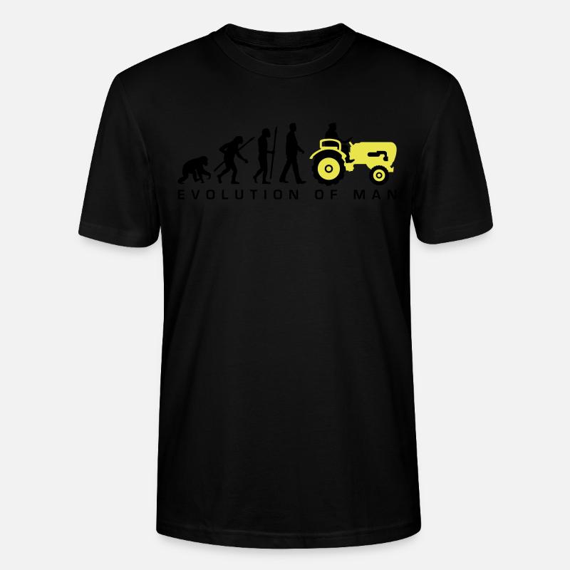 evolution_bauer_mit_traktor_032013_a_2c - T-shirt bio CRAFTER Stanley Stella Unisexe - noir