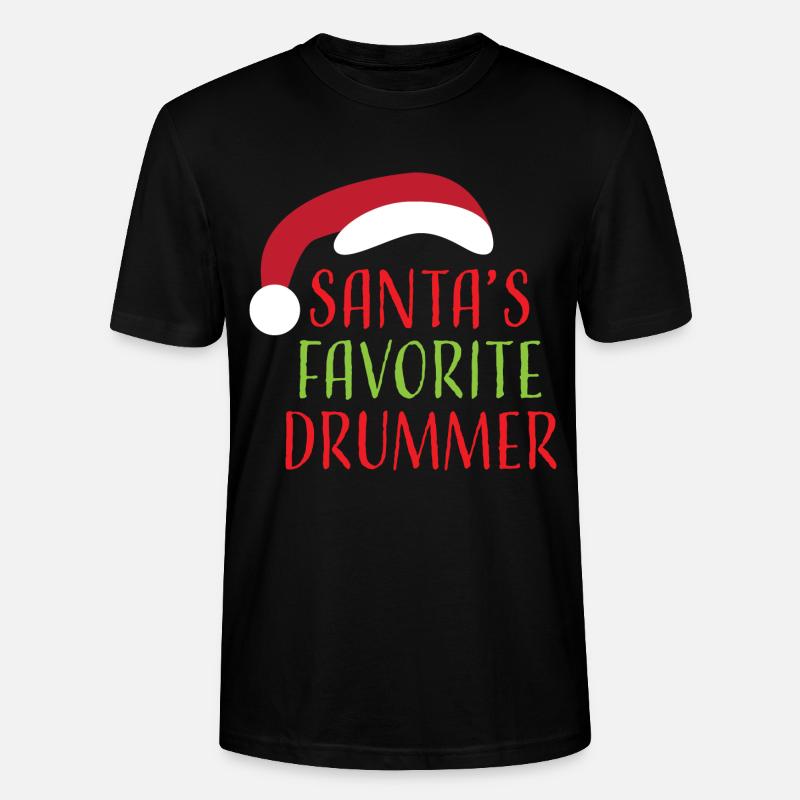 Weihnachten Schlagzeug - Stanley/Stella Unisex Bio-T-Shirt CRAFTER - Schwarz