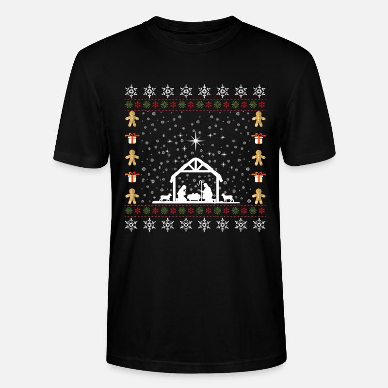 Weihnachten Grippe - Stanley/Stella Unisex Bio-T-Shirt CRAFTER - Schwarz