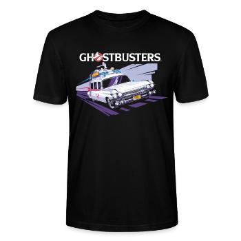Ghostbusters Ecto-1 - Stanley/Stella Unisex Bio-T-Shirt CRAFTER - Schwarz - Vorne - Alina (178cm) & Michal (187cm)