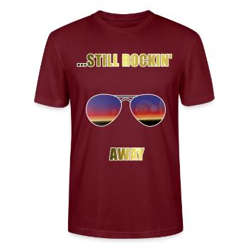 ... still rockin’away - T-shirt bio CRAFTER Stanley Stella Unisexe - bordeaux - Devant - Alina (178cm) & Michal (187cm)